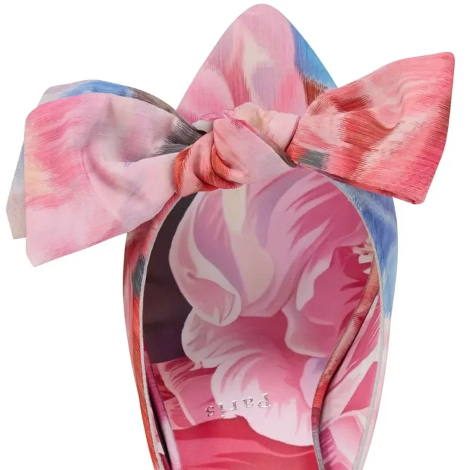 Mulazee – 60 mm mule – Kinesisk stof med pæonprint – Flerfarvet – Dame Mulazee – 60 mm mule – Kinesisk stof med pæonprint – Flerfarvet – Dame