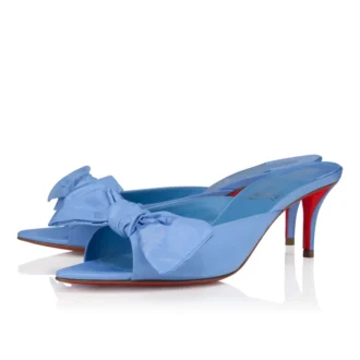 Mulazee – 60 mm mule – silketafta – ceruleo – kvinder Mulazee – 60 mm mule – silketafta – ceruleo – kvinder