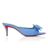 Mulazee – 60 mm mule – silketafta – ceruleo – kvinder Mulazee – 60 mm mule – silketafta – ceruleo – kvinder