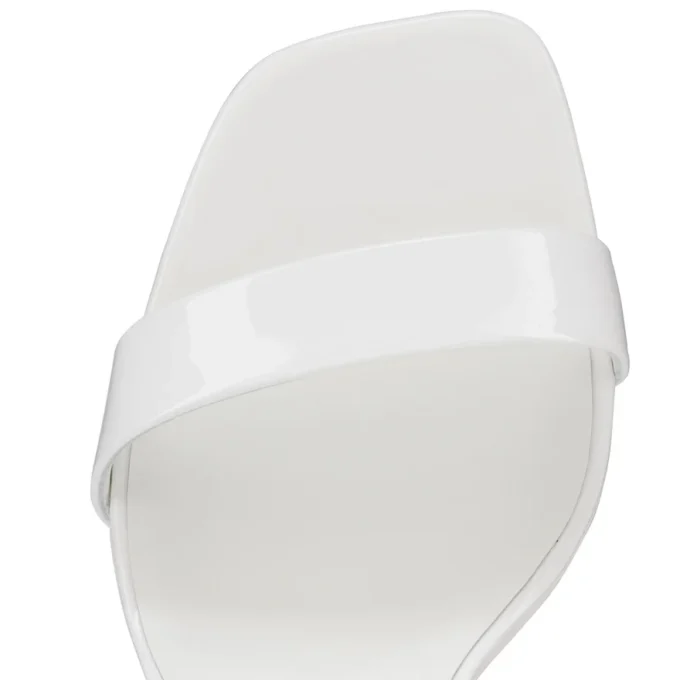 O Condora – 85 mm sandaler med remme – laklæder – Bianco – kvinder