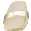 O Condora – 85 mm sandaler med remme – lamineret nappalæder – platin – kvinder