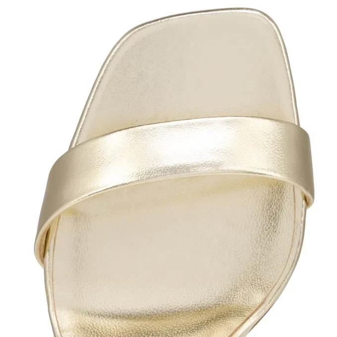 O Condora – 85 mm sandaler med remme – lamineret nappalæder – platin – kvinder