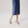 O Marylin – 85 mm sandaler – lammeskind – Ceruleo – kvinder