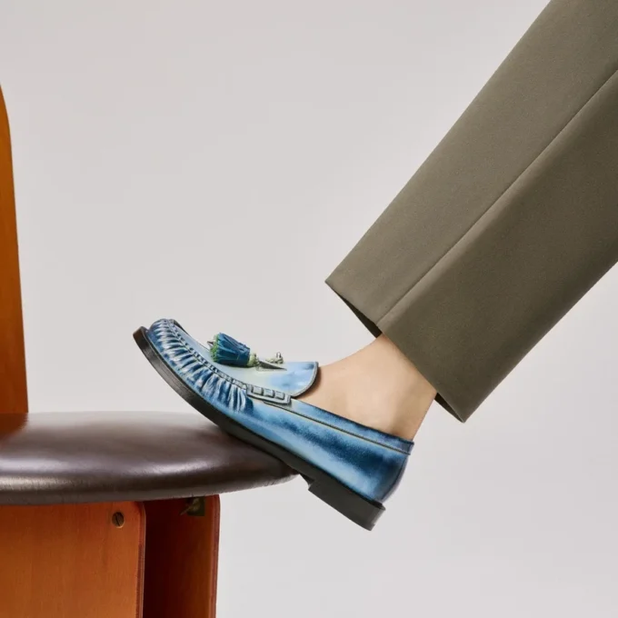 Orlando – Loafers – Børstet kalveskind – Ceruleo – Herre