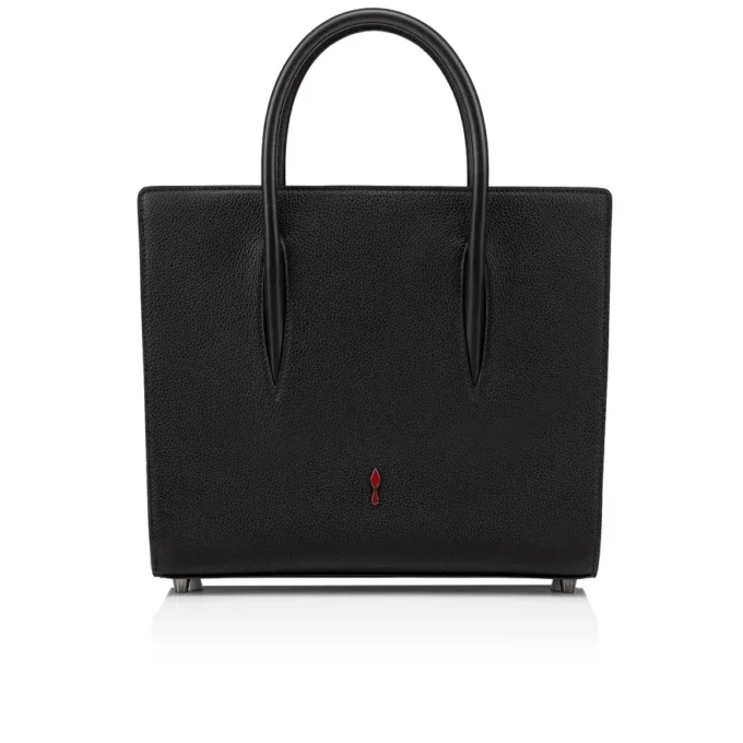 Paloma Medium – Håndtaske – Kalveskind med struktur og Louboutin-spikes – Sort