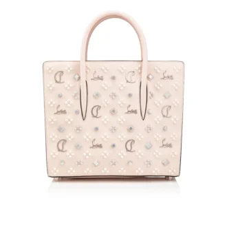 Paloma Medium – Taske med håndtag – Kornet kalveskind og Loubinthesky-spikes – Leche