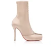 Pavlova Booty – 100 mm lave støvler – crepesatin – blush – kvinder Pavlova Booty – 100 mm lave støvler – crepesatin – blush – kvinder