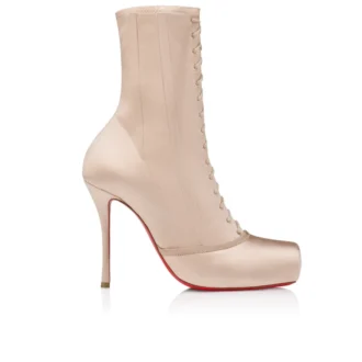 Pavlova Booty – 100 mm lave støvler – crepesatin – blush – kvinder Pavlova Booty – 100 mm lave støvler – crepesatin – blush – kvinder