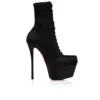 Pavlova Booty Alta – 160 mm lave støvler – crepesatin – sort – kvinder Pavlova Booty Alta – 160 mm lave støvler – crepesatin – sort – kvinder