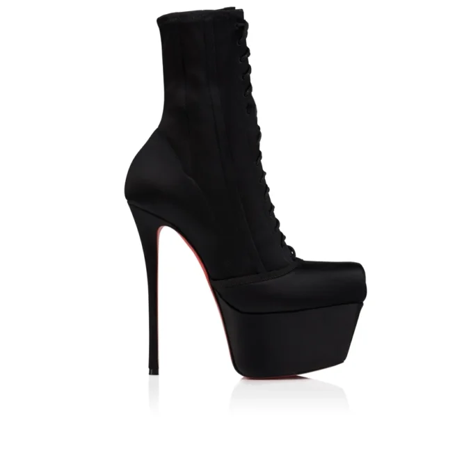Pavlova Booty Alta – 160 mm lave støvler – crepesatin – sort – kvinder Pavlova Booty Alta – 160 mm lave støvler – crepesatin – sort – kvinder