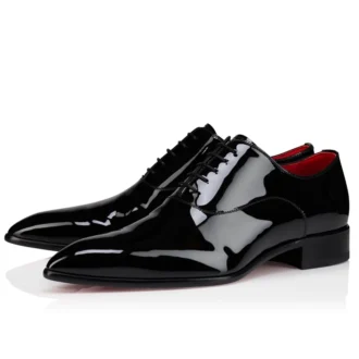 Pelvis – Oxfords – Lakeret kalveskind – Sort – Herre Pelvis – Oxfords – Lakeret kalveskind – Sort – Herre