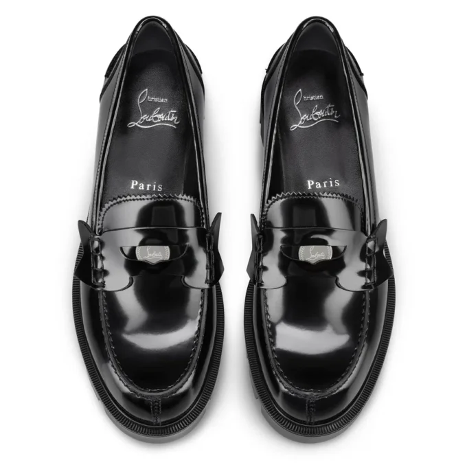 Penny Lug – Loafers – Abrasivato kalveskind – Sort – Dame