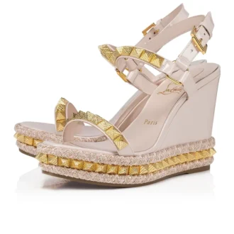 Pyraclou – 110 mm espadriller – lakeret kalveskind – Leche – kvinder Pyraclou – 110 mm espadriller – lakeret kalveskind – Leche – kvinder