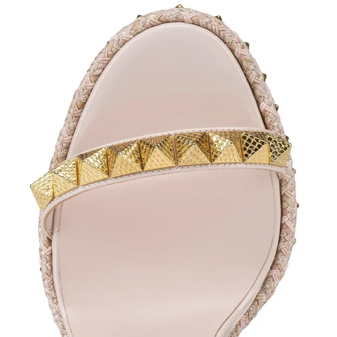 Pyraclou – 110 mm espadriller – lakeret kalveskind – Leche – kvinder Pyraclou – 110 mm espadriller – lakeret kalveskind – Leche – kvinder