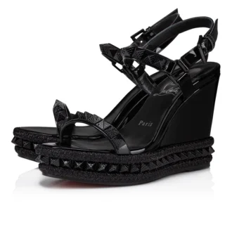 Pyraclou – 110 mm espadriller – laklæder – sort – kvinder Pyraclou – 110 mm espadriller – laklæder – sort – kvinder