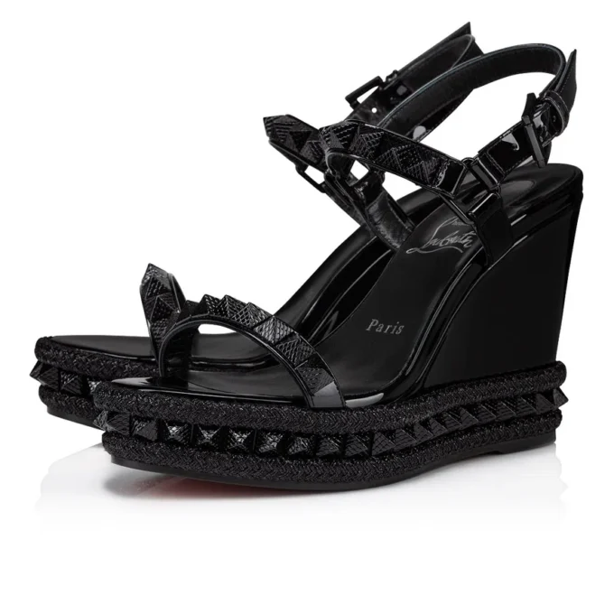 Pyraclou – 110 mm espadriller – laklæder – sort – kvinder Pyraclou – 110 mm espadriller – laklæder – sort – kvinder