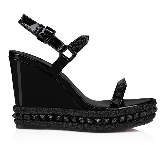 Pyraclou – 110 mm espadriller – laklæder – sort – kvinder Pyraclou – 110 mm espadriller – laklæder – sort – kvinder