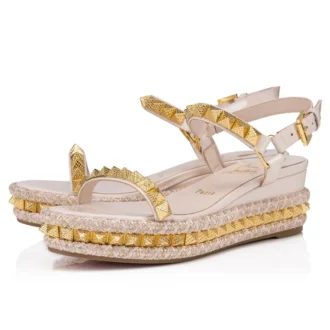 Pyraclou – 60 mm espadriller – lakeret kalveskind – Leche – kvinder Pyraclou – 60 mm espadriller – lakeret kalveskind – Leche – kvinder