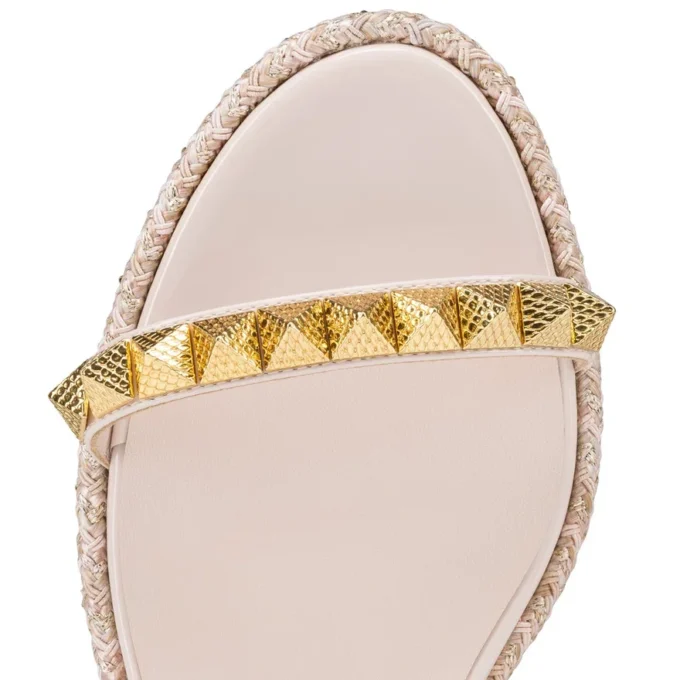 Pyraclou – 60 mm espadriller – lakeret kalveskind – Leche – kvinder Pyraclou – 60 mm espadriller – lakeret kalveskind – Leche – kvinder