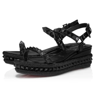 Pyraclou – 60 mm espadriller – laklæder – sort – kvinder Pyraclou – 60 mm espadriller – laklæder – sort – kvinder