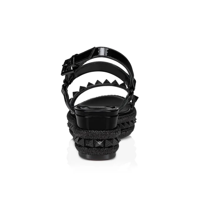 Pyraclou – 60 mm espadriller – laklæder – sort – kvinder