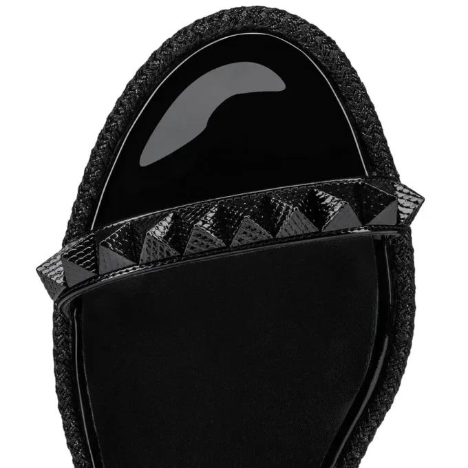 Pyraclou – 60 mm espadriller – laklæder – sort – kvinder