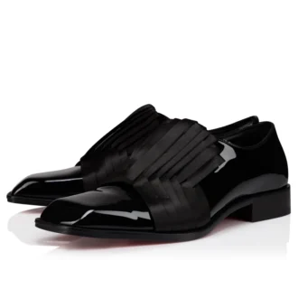 Rahul – Oxfords – lakeret kalveskind og crepesatin – sort – herre Rahul – Oxfords – lakeret kalveskind og crepesatin – sort – herre