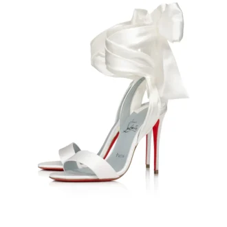 Sandale Du Dasert – 100 mm sandaler – crepesatin – offwhite – kvinder Sandale Du Dasert – 100 mm sandaler – crepesatin – offwhite – kvinder