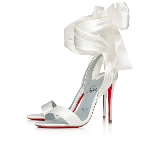 Sandale Du Dasert – 100 mm sandaler – crepesatin – offwhite – kvinder