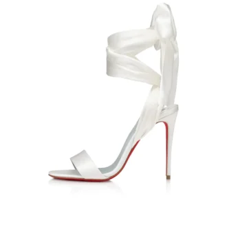 Sandale Du Dasert – 100 mm sandaler – crepesatin – offwhite – kvinder Sandale Du Dasert – 100 mm sandaler – crepesatin – offwhite – kvinder