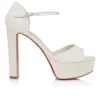 Sandaloo – 130 mm remsandaler – crepesatin – elfenben – kvinder Sandaloo – 130 mm remsandaler – crepesatin – elfenben – kvinder
