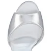 Sandaloo – 130 mm remsandaler – lamineret nappalæder – sølv – kvinder