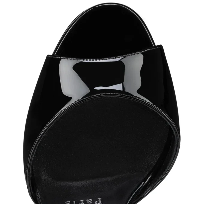 Sandaloo – 130 mm sandaler – laklæder – sort – kvinder