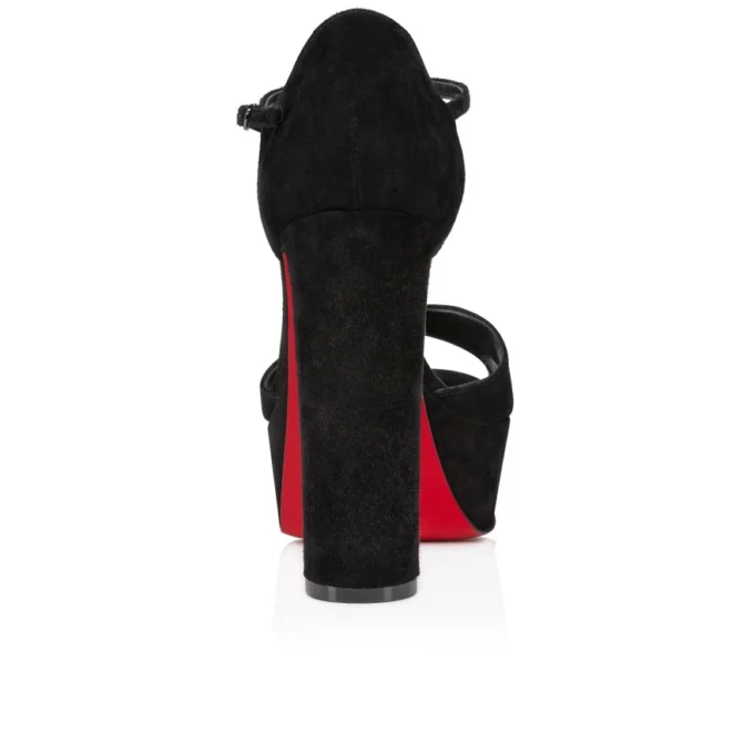 Sandaloo – 130 mm sandaler – Veau Velours – Sort – Dame Sandaloo – 130 mm sandaler – Veau Velours – Sort – Dame
