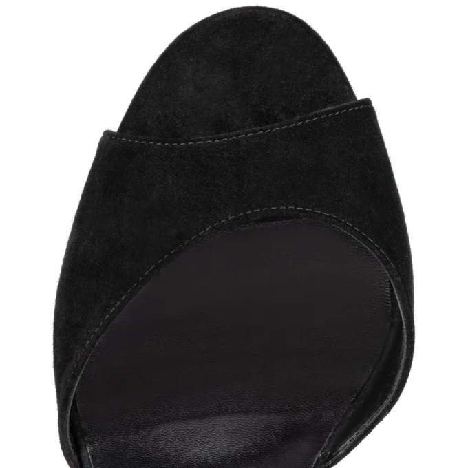 Sandaloo – 130 mm sandaler – Veau Velours – Sort – Dame Sandaloo – 130 mm sandaler – Veau Velours – Sort – Dame