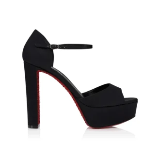 Sandaloo Red Carpet – 130 mm remsandaler – crepesatin – sort – kvinder Sandaloo Red Carpet – 130 mm remsandaler – crepesatin – sort – kvinder