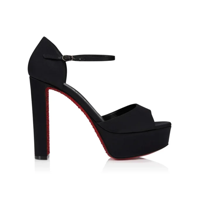 Sandaloo Red Carpet – 130 mm remsandaler – crepesatin – sort – kvinder Sandaloo Red Carpet – 130 mm remsandaler – crepesatin – sort – kvinder