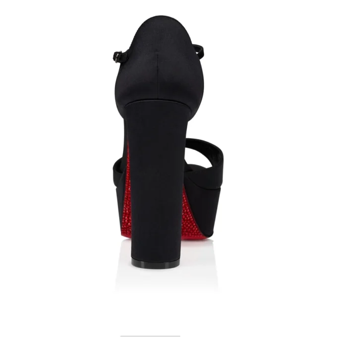 Sandaloo Red Carpet – 130 mm remsandaler – crepesatin – sort – kvinder Sandaloo Red Carpet – 130 mm remsandaler – crepesatin – sort – kvinder