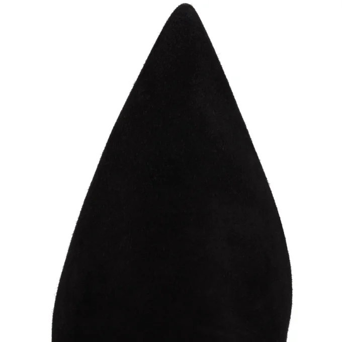 Santiabooty – 85 mm lave støvler – kalveskind – sort – kvinder