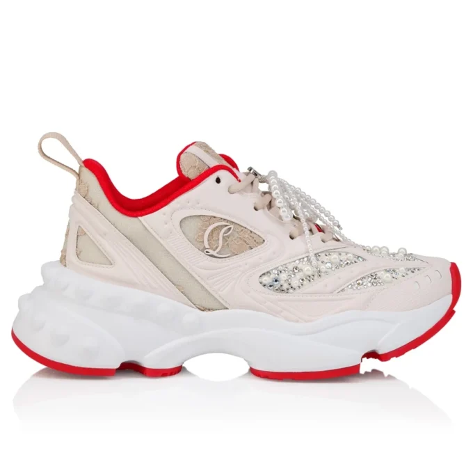 So Flo Perla – Sneakers – lamineret kalveskind, strass og perler – perle – kvinder So Flo Perla – Sneakers – lamineret kalveskind, strass og perler – perle – kvinder
