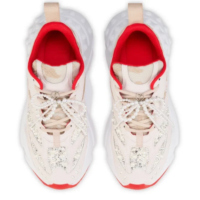 So Flo Perla – Sneakers – lamineret kalveskind, strass og perler – perle – kvinder So Flo Perla – Sneakers – lamineret kalveskind, strass og perler – perle – kvinder