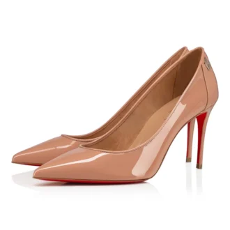 Sporty Kate – 85 mm pumps – Blødt lakeret kalveskind – Blush – Dame