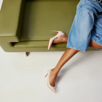 Sporty Kate – 85 mm pumps – lammeskind – Leche – kvinder