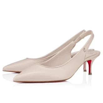 Sporty Kate Sling – 55 mm slingback-pumps – lammeskind – Leche – kvinder