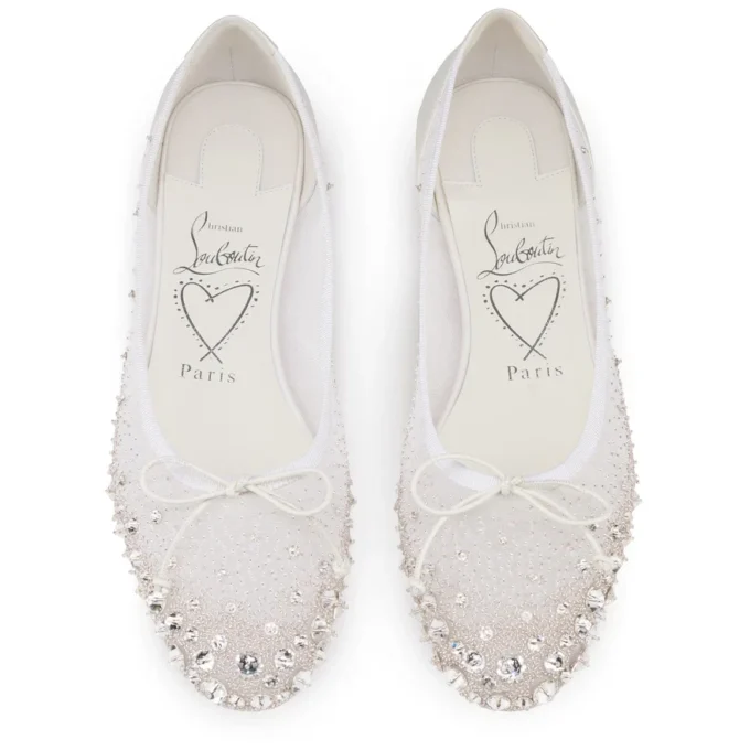 Sweetie Jane Sparkling – Ballerinasko – Mesh og Strass – Bianco – Dame