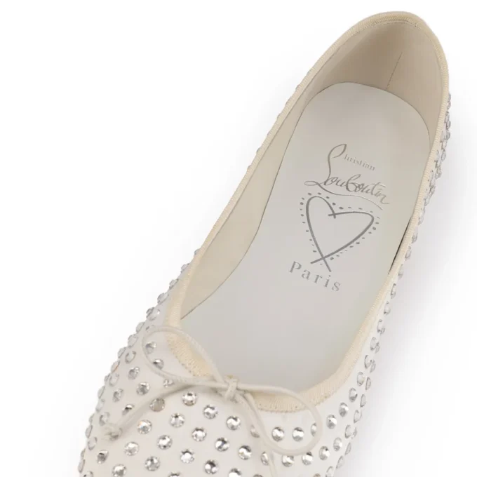 Sweetie Jane Strass Boum – Ballerinasko – Krepsatin – Version Elfenben – Dame