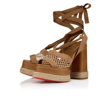 Toledissima – 130 mm espadriller – mesh og voksbehandlet kalveskind – Lionne – kvinder
