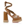 Toledissima – 130 mm espadriller – mesh og voksbehandlet kalveskind – Lionne – kvinder
