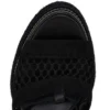 Toledissima – 130 mm espadriller – mesh og voksbehandlet kalveskind – sort – kvinder
