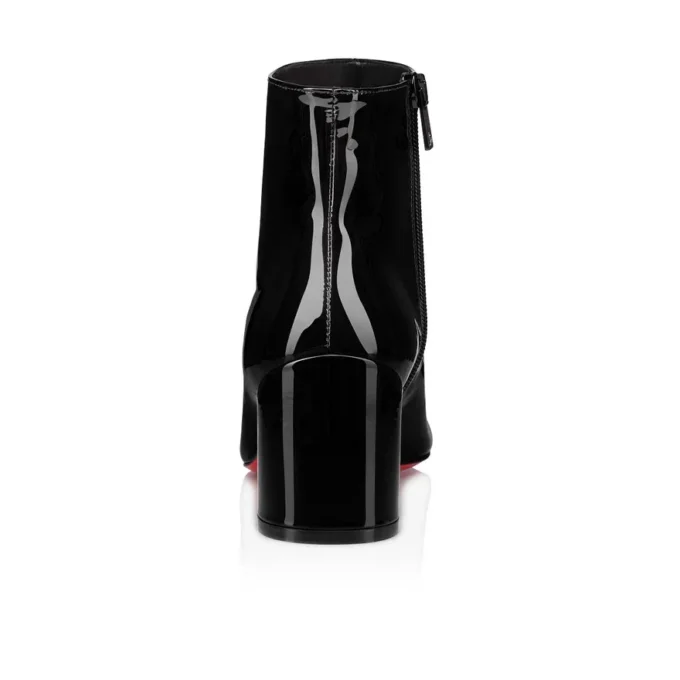 Turela – 55 mm ankelstøvler – lakeret kalveskind – sort – kvinder